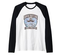 Dad Birthday Mustache Logo Father's Day Vintage Badge Raglan Baseball Tee