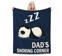 Dad Blanket, Father's Day Blanket Gifts for Dad from Daughter Son - Soft Flannel Blanket Throw Presents for Dad's Birthday, Christmas, Valentines (50"x60", panda)