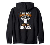 Dad Bod Built By Grace Blessed Papa God Humor Zip Hoodie