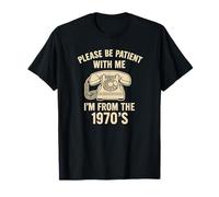 Dad Born in 1970's Last Century No Cell Phones, Old School T-Shirt