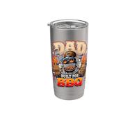 Dad Built for BBQ Funny Grilling Father's Day Stainless Steel Insulated Tumbler