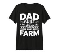 Dad Built This Farm Tractor Farmer Father Premium T-Shirt