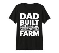 Dad Built This Farm Tractor Farmer Father Premium T-Shirt
