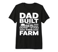 Dad Built This Farm Tractor Farmer Father Premium T-Shirt
