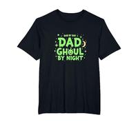 Dad by Day Dad Ghoul by Night Spooky Halloween Fathers T-Shirt, Men's Big and Tall, Black, 6X Tall