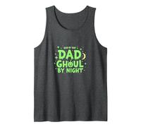 Dad by Day Dad Ghoul by Night Spooky Halloween Fathers Tank Top, Men, Dark Heather Grey, M