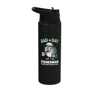 Dad By Day Fisherman By Every Other Possible Moment Father Stainless Steel Insulated Water Bottle