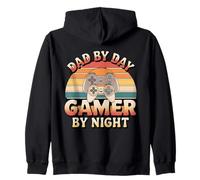 Dad By Day Gamer By Night - Video Game Father Zip Hoodie