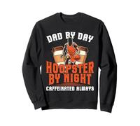 Dad By Day Hoopster By Night Coffee Basketball Lover Sweatshirt