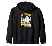 Dad By Morning DJ At Night Funny Father Humor Zip Hoodie