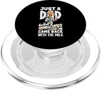 Dad Came Back With The Milk Astronaut Giraffe Funny Meme PopSockets PopGrip for MagSafe