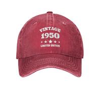 Dad Cap Vintage 1950 Birthday Gifts 75 Years Trucker Hat Breathable Adjustable Summer Caps for Golf Activities Running