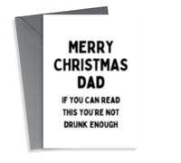Dad - Cheeky - Funny - Alcohol - If You Can Read This - Youre Not Drunk Enough - Eye Test - Blurry Vision - Christmas Card