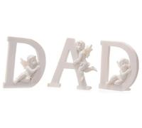 DAD Cherub Figurine Ivory Three Individual Figures Shabby Chic Fathers Day