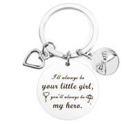 Dad Christmas Gifts from Daughter Keyring Dad Birthday Gifts for Daddy Father Pops Daddy Gift for Birthday Fathers Day Christmas Santa Secret Retirement Valentines Day Thank You Father Keychain