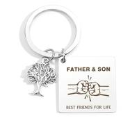 Dad Christmas Gifts from Son Keyring Dad Birthday Gifts for Daddy Father Pops Daddy Presents for Birthday Fathers Day Christmas Santa Secret Retirement Valentines Day Father Keychain Presents