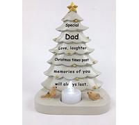 Dad Christmas Tree With Flickering Tea Light Graveside Memorial Ornament Tribute