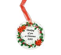 Dad Christmas Wreath Memorial Tree Hanging Decoration Gift Plaque Momento