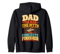 Dad Concrete Finisher Father Husband Concrete Worker Zip Hoodie