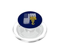 Dad Crane Operator Husband Father Cranes PopSockets PopGrip for MagSafe
