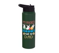 Dad Daddy Cute Bunny Egg Easter Day Happy Easter Sunday Stainless Steel Insulated Water Bottle