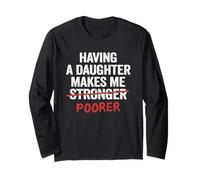 Dad Daughter Father Dads Having A Daughter Makes Me Poorer Long Sleeve T-Shirt