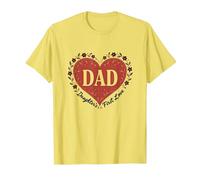 Dad: Daughter's First Love - Sentimental T-Shirt, Men, Lemon, 3XL