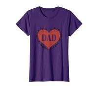 Dad: Daughter's First Love - Sentimental T-Shirt, Women, Purple, L