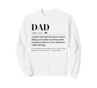 Dad Definition A Male Who Doesn’t Know Things Are Dad Humor Sweatshirt
