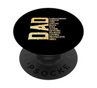 Dad Definition Hardworking Mentor Strong Protective Hero PopSockets Adhesive PopGrip
