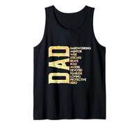 Dad Definition Hardworking Mentor Strong Protective Hero Tank Top