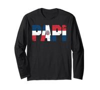 Dad Dominican Flag Proud Dad from The Caribbean Dad Long Sleeve T-Shirt