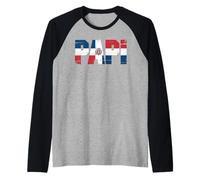 Dad Dominican Flag Proud Dad from The Caribbean Dad Raglan Baseball Tee