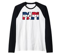 Dad Dominican Flag Proud Dad from The Caribbean Dad Raglan Baseball Tee
