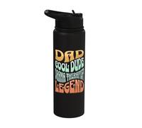 Dad Drama Therapist Legend Stainless Steel Insulated Water Bottle