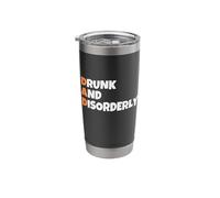 DAD Drunk and Disorderly - Dad Joke Present - Funny Drinking Stainless Steel Insulated Tumbler