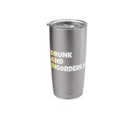DAD Drunk and Disorderly - Dad Joke Present - Funny Drinking Stainless Steel Insulated Tumbler