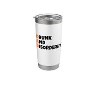 DAD Drunk and Disorderly - Dad Joke Present - Funny Drinking Stainless Steel Insulated Tumbler