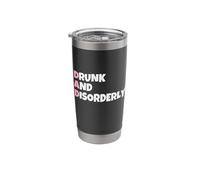 DAD Drunk and Disorderly - Dad Joke Present - Funny Drinking Stainless Steel Insulated Tumbler