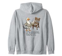 Dad Duck Goose If It's Broke Tape It Funny Father’s Day Zip Hoodie