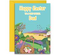 Dad Easter Card - Spring Meadows - Medium Sized Card (A5 Size -148mm x 210mm) with Envelope