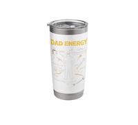 Dad Energy Funny Science - Physics Chalkboard Humor Stainless Steel Insulated Tumbler