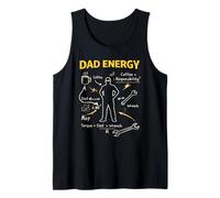 Dad Energy Funny Science - Physics Chalkboard Humor Tank Top