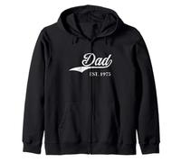 Dad Est.1975 Perfect Father's Day Great Love Daddy Dear Zip Hoodie