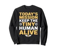Dad Est 2026 Keep Tiny Human Alive First Time Fathers Day Sweatshirt