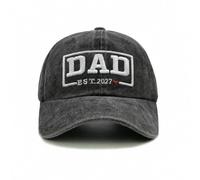 Dad Est 2027 Cap, New Dad Gifts, Adjustable Cotton Daddy Baseball Cap