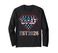 Dad Established 2026 | New Papa Gift for Expecting Fathers Long Sleeve T-Shirt