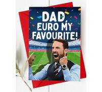 Dad EURO My Favourite! Football Dad Card, Fathers Day Football Card, Gareth Southgate Dad Card, Favourite Parent, England Footy Fan