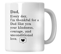 Dad Every Day I’m Thankful 11oz Coffee Mug - Thoughtful Gift for Dad, Perfect Birthday Present, Classic Father’s Day Mug