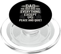 Dad Everything Except Peace And Quiet Humor PopSockets PopGrip for MagSafe